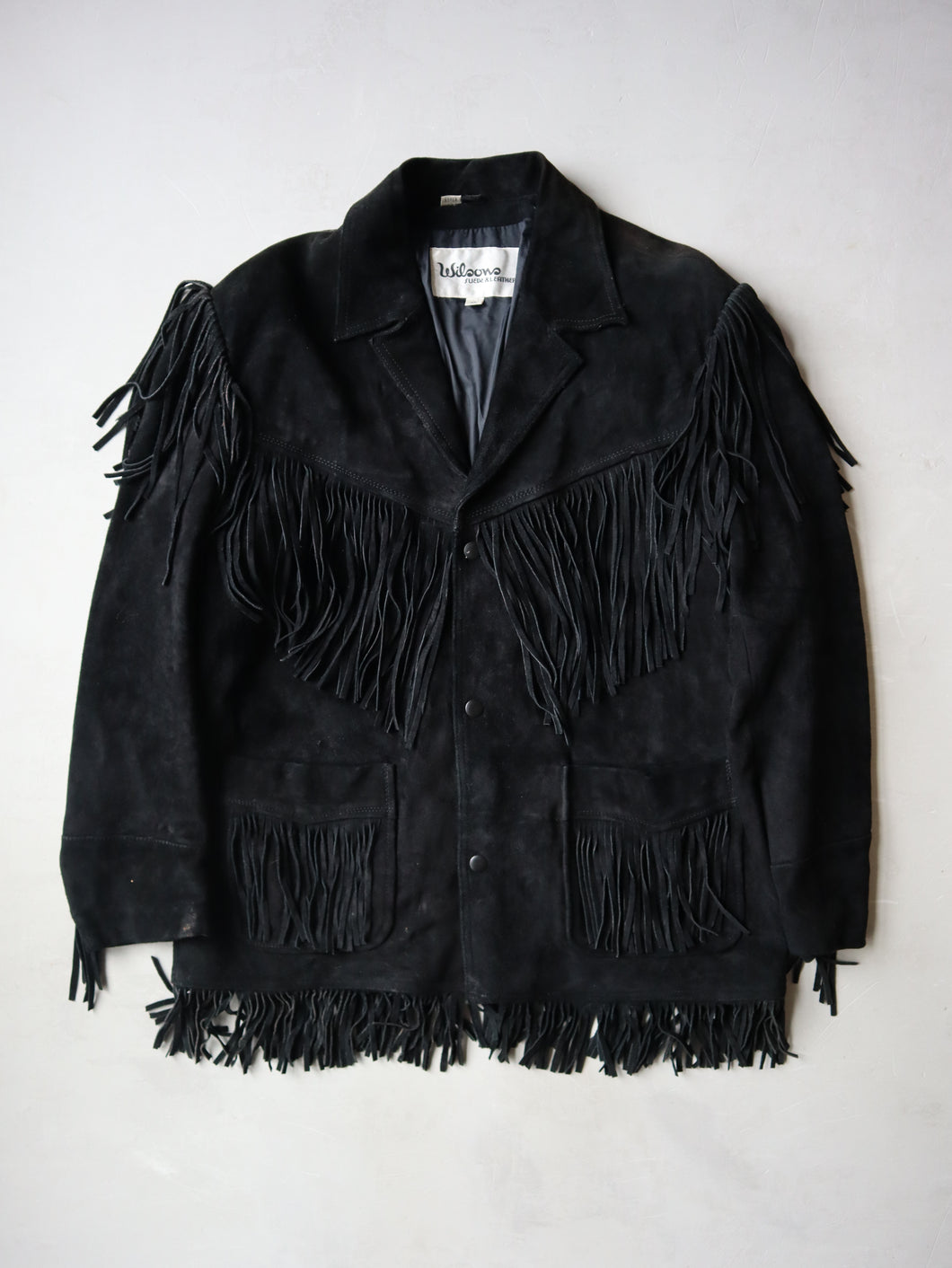 1980's Wilsons Suede Leather Western Fringe Jacket - XL
