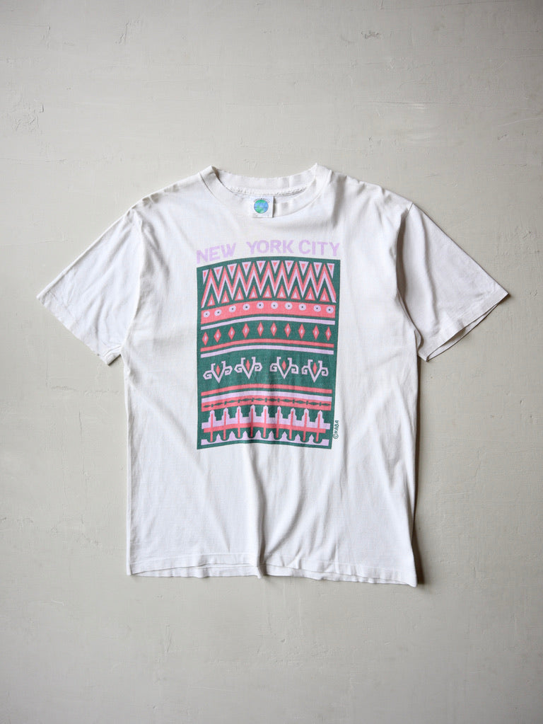 1990's Distressed 'New York' Art T-Shirt - S/M
