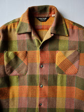 Load image into Gallery viewer, 1960s Holiday Sportswear Plaid Wool Loop Collar Shirt - M
