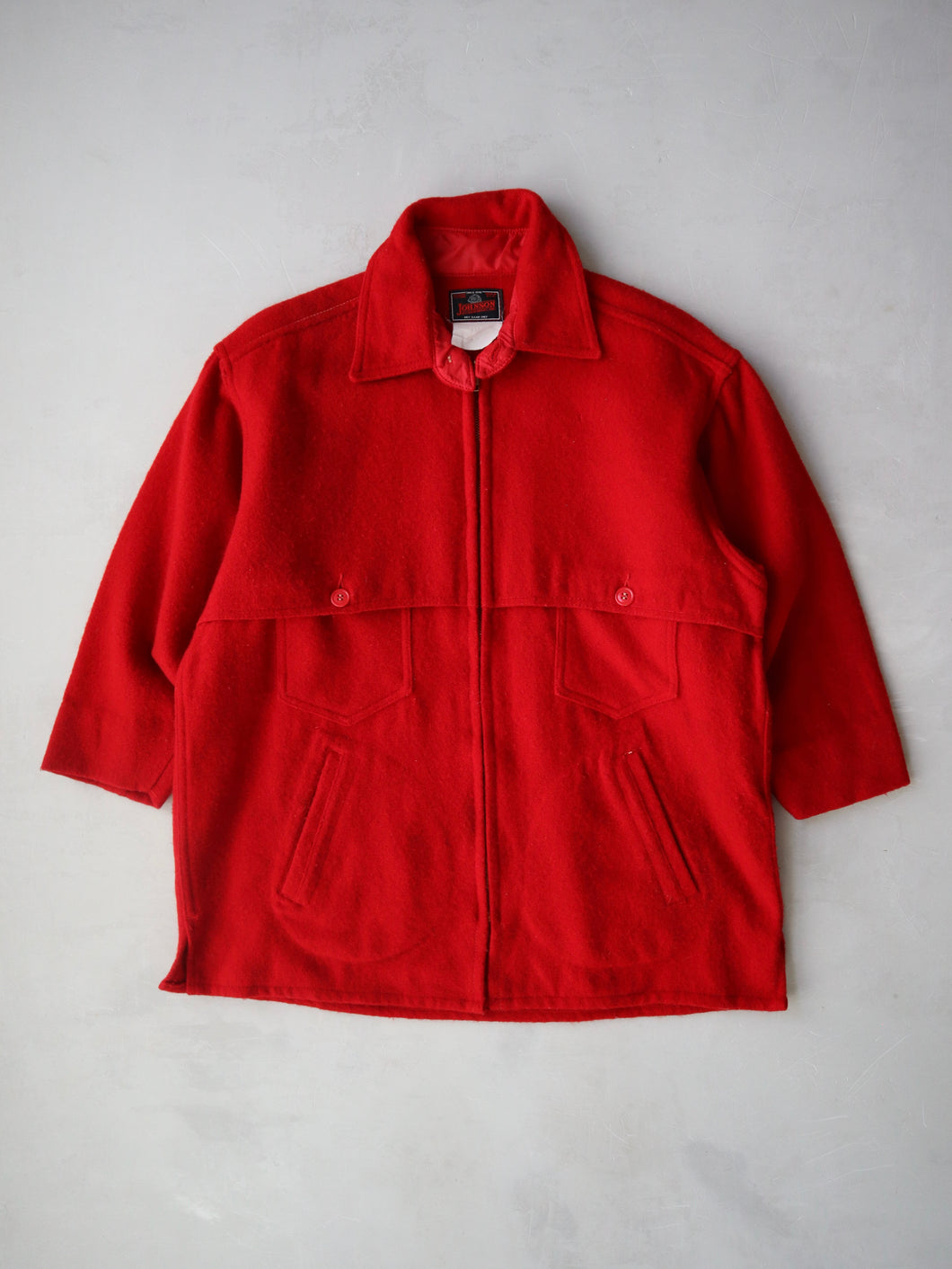 Made in USA Johnson Woolen Mills Wool Hunting Jacket  - L