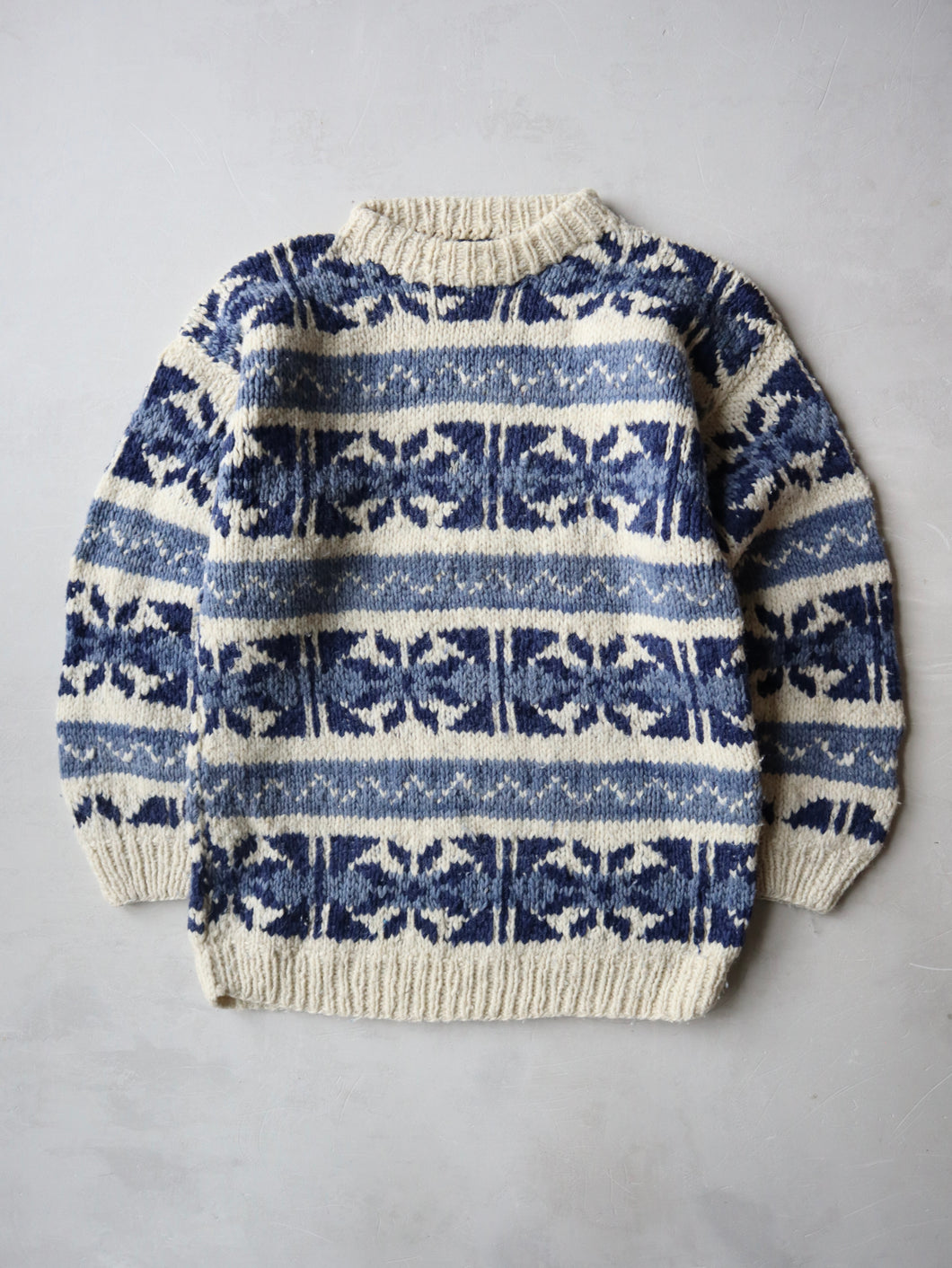 1980's Nordic Wool Knit Sweater - XS