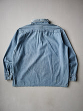Load image into Gallery viewer, 1970s Chambray Pullover Work Shirt - L
