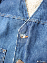 Load image into Gallery viewer, 1970&#39;s Wrangler Sherpa Lined No-Fault Denim Vest - S
