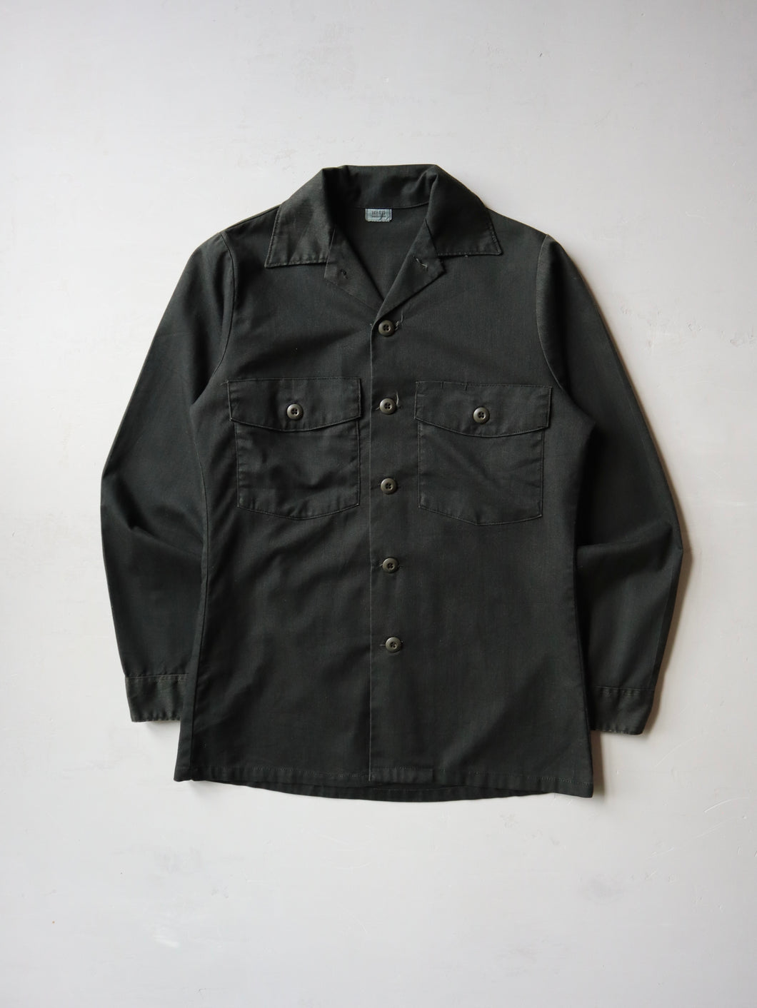 1980's Overdyed U.S Army OG-107 Fatigue Shirt - S