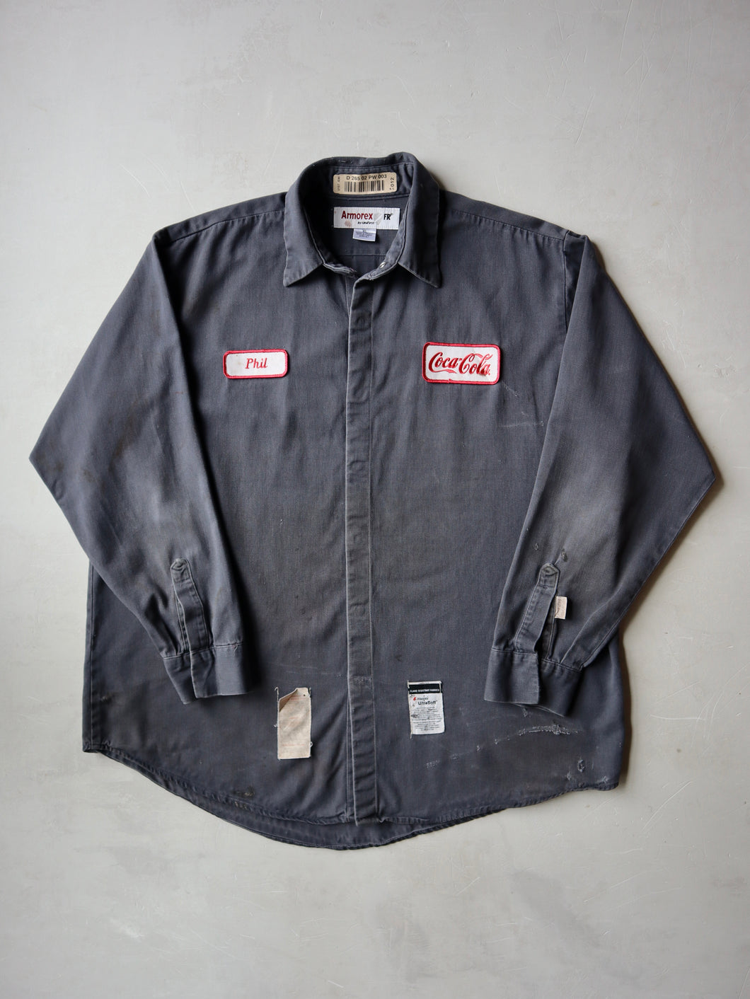 1990s Thrashed Coca Cola Work Shirt - XXL