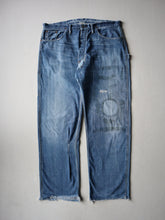 Load image into Gallery viewer, Heavily Repaired and Distressed RRL Buckle Back Jeans - 38"
