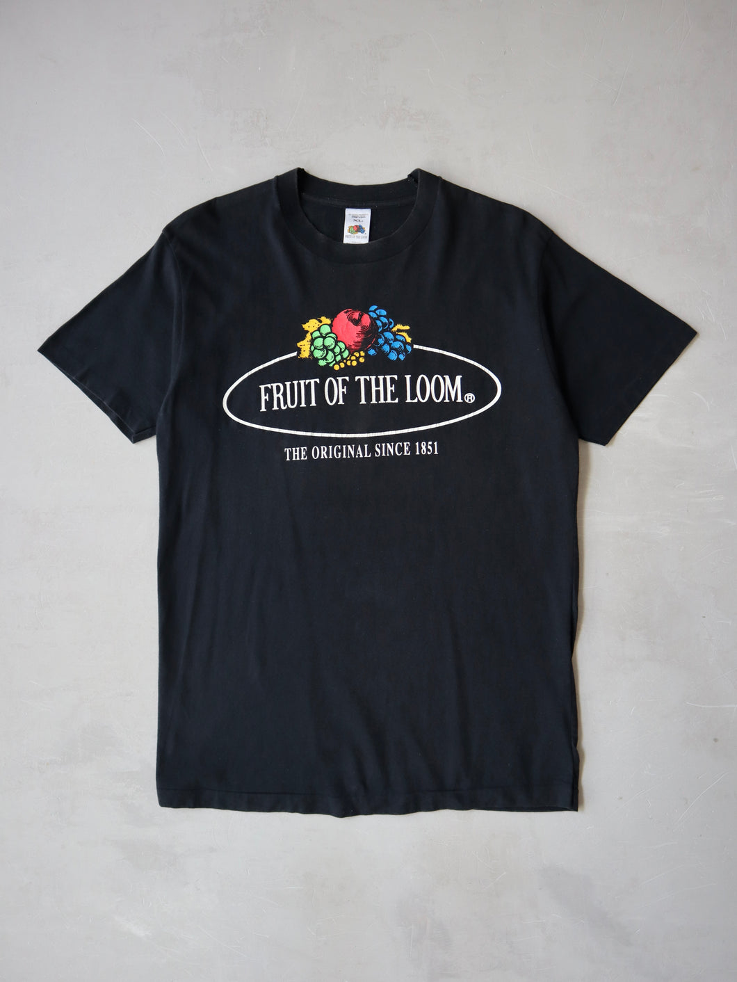 1990s Fruit of the Loom Big Logo T-Shirt - S/M