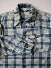 Load image into Gallery viewer, 1970s Distressed Happy Wear Flannel Shirt - M
