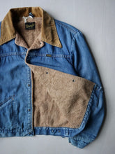 Load image into Gallery viewer, 1970s Wrangler Lined Denim Jacket with Corduroy Collar - M
