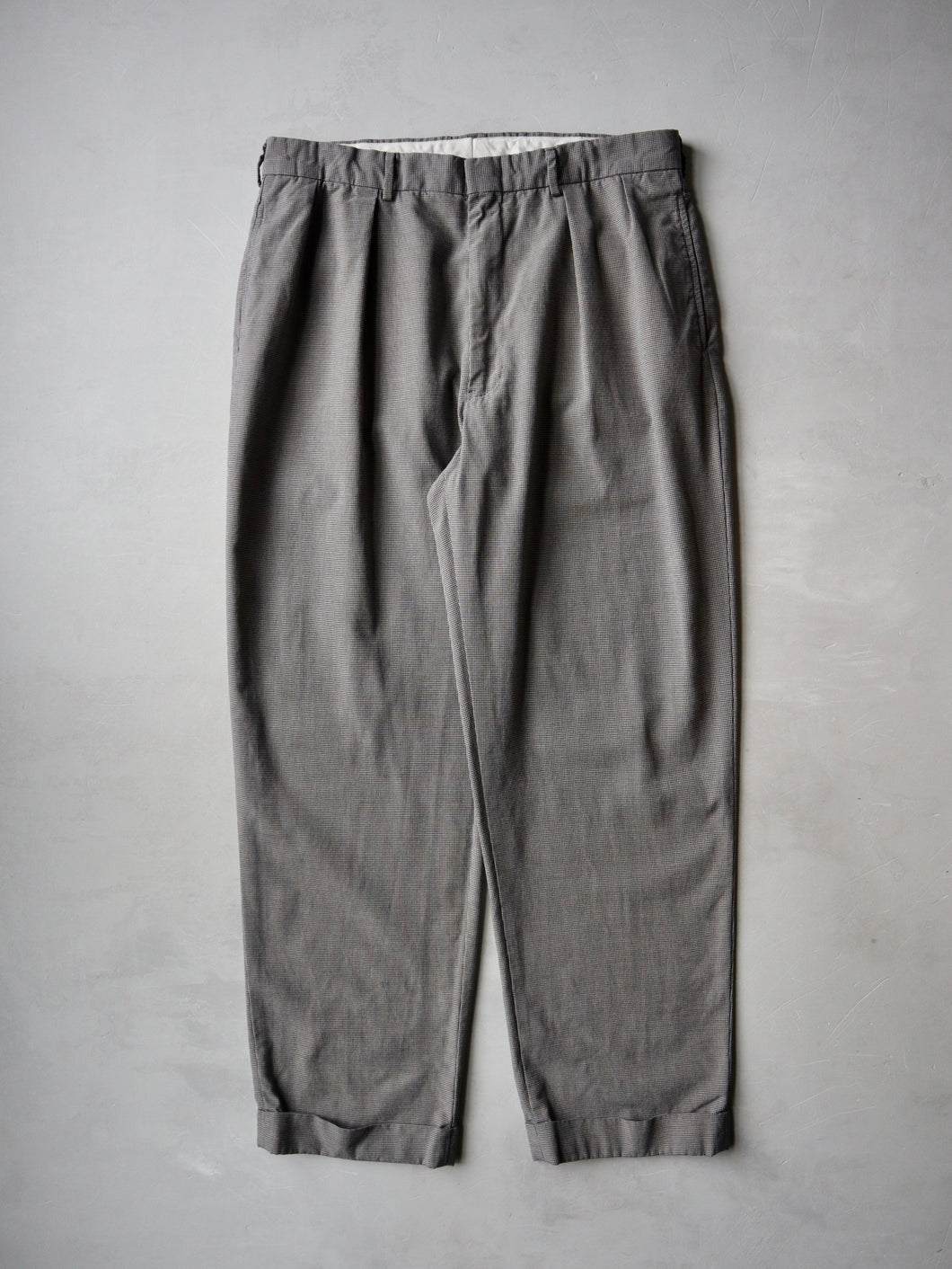 1990's Polo Ralph Lauren Mini Houndstooth Pleated Pants - 34