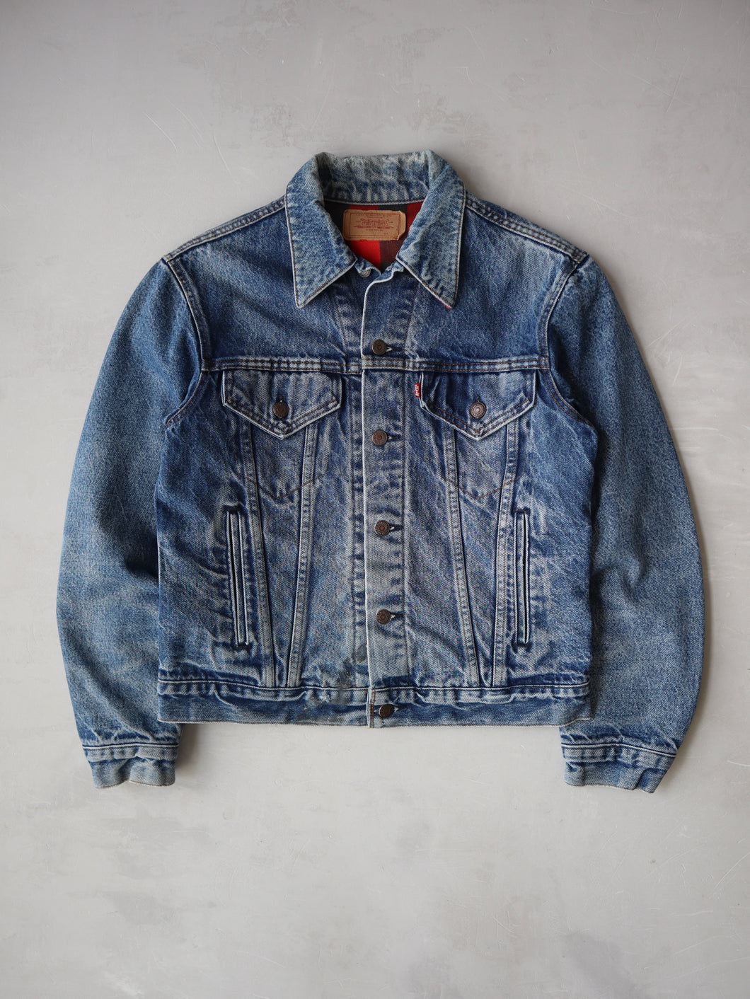 1980s Made in USA Levi's Flannel Lined Denim Jacket - S
