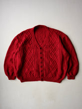 Load image into Gallery viewer, 1980s Chunky Wool Knit Cardigan - XL
