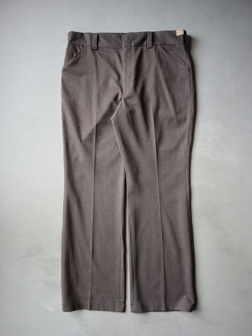 1970s Deadstock Webster Textured Bootcut Pants - 38