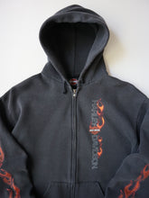 Load image into Gallery viewer, Faded Harley Flame Zip Up Hoodie - M
