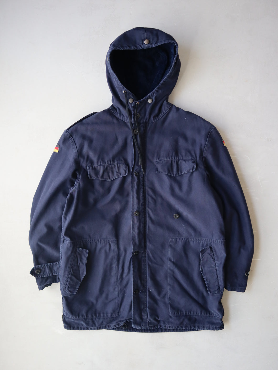 1980's German Army Hooded Field Parka with Removable Lining - XL
