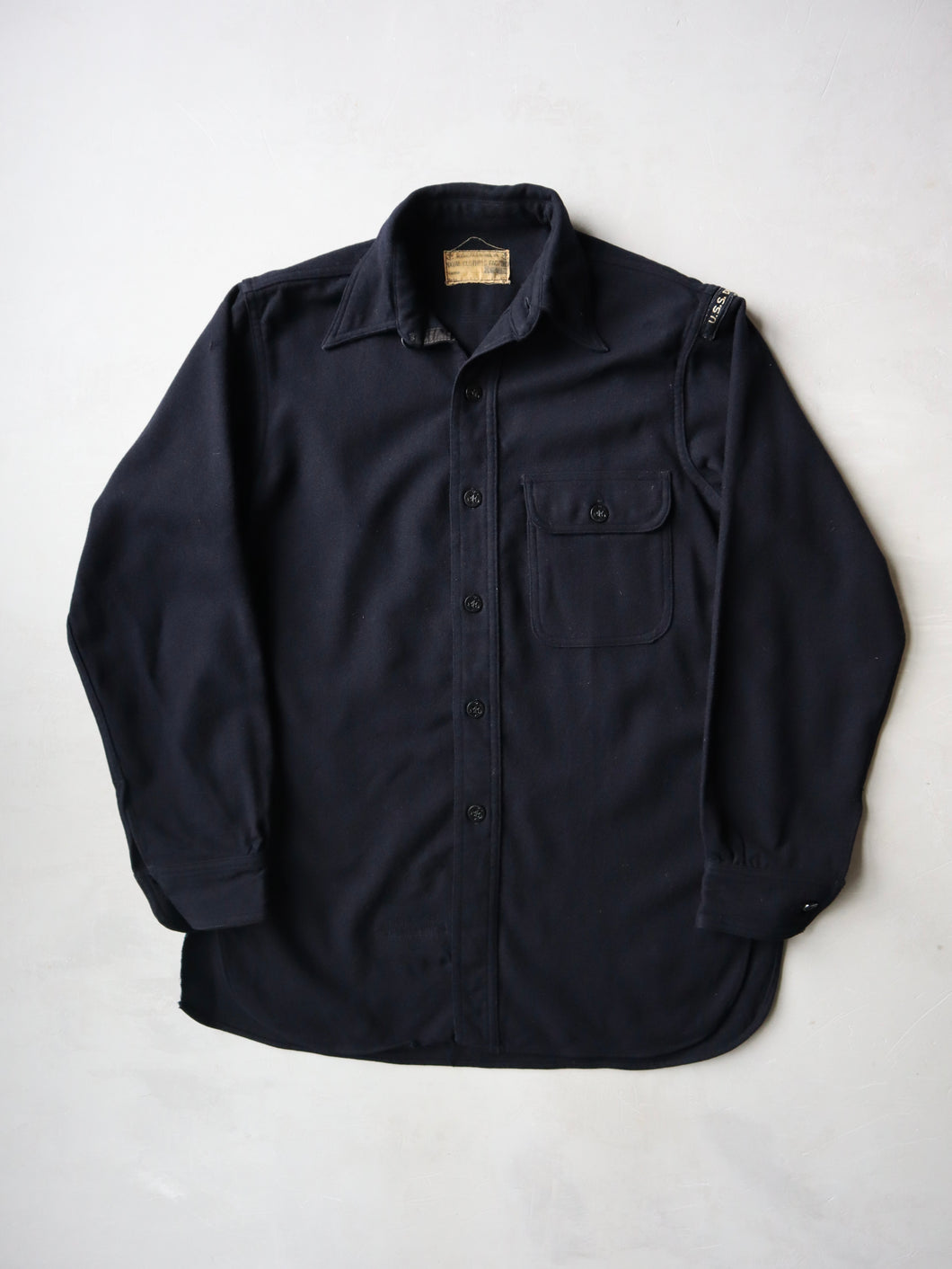 1940's U.S Navy Distressed Wool Shirt - S