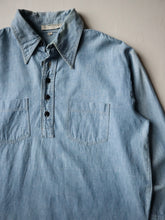 Load image into Gallery viewer, 1970s Chambray Pullover Work Shirt - L
