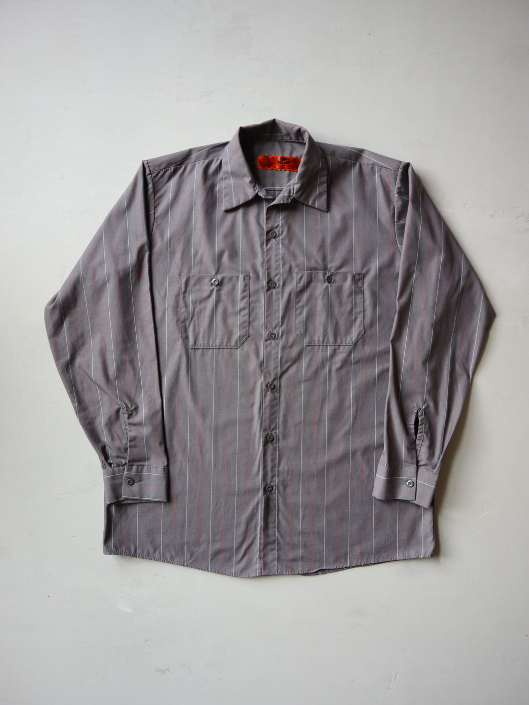 1990's Red Kap Striped Workwear Shirt - L/XL