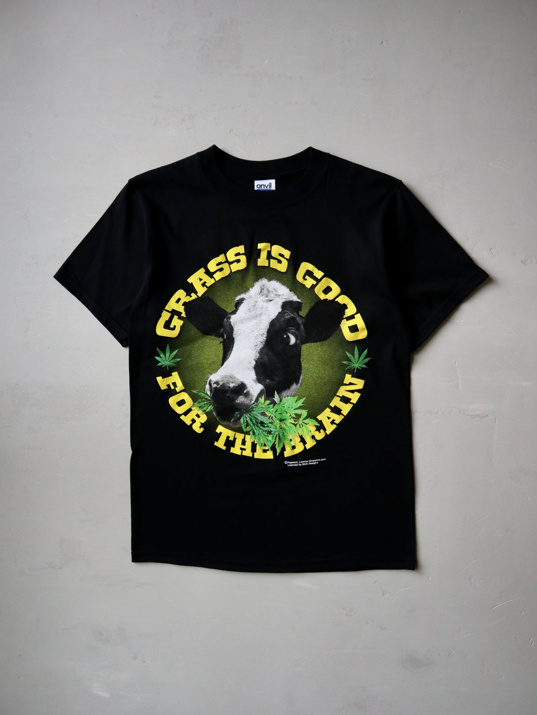 2000's 'Grass is Good for the Brain' Weed Tee - S