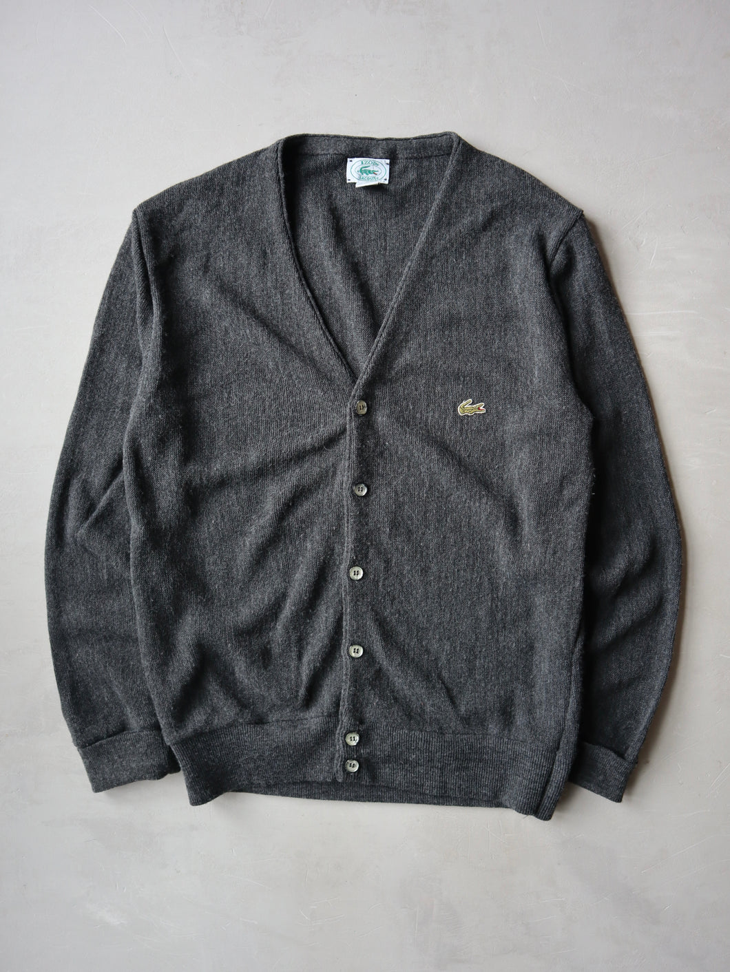 1980s IZOD Lacoste Knit Cardigan - L