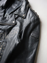 Load image into Gallery viewer, 1990s Studded Leather Biker Jacket - M
