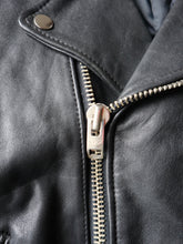 Load image into Gallery viewer, 1980s Cropped Leather Biker Jacket - S
