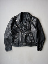Load image into Gallery viewer, 1990s Studded Leather Biker Jacket - M
