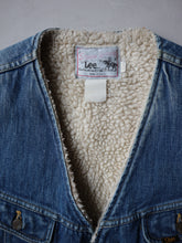Load image into Gallery viewer, Lee Storm Rider Sherpa Lined Denim Vest - L
